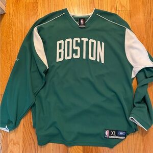 Boston Celtics Vintage Reebok Shootaround Warm-Up Pullover XL Green NBA